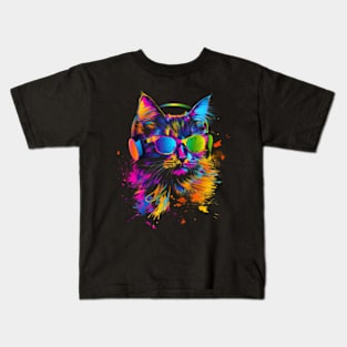 Cat DJ Chill Kids T-Shirt